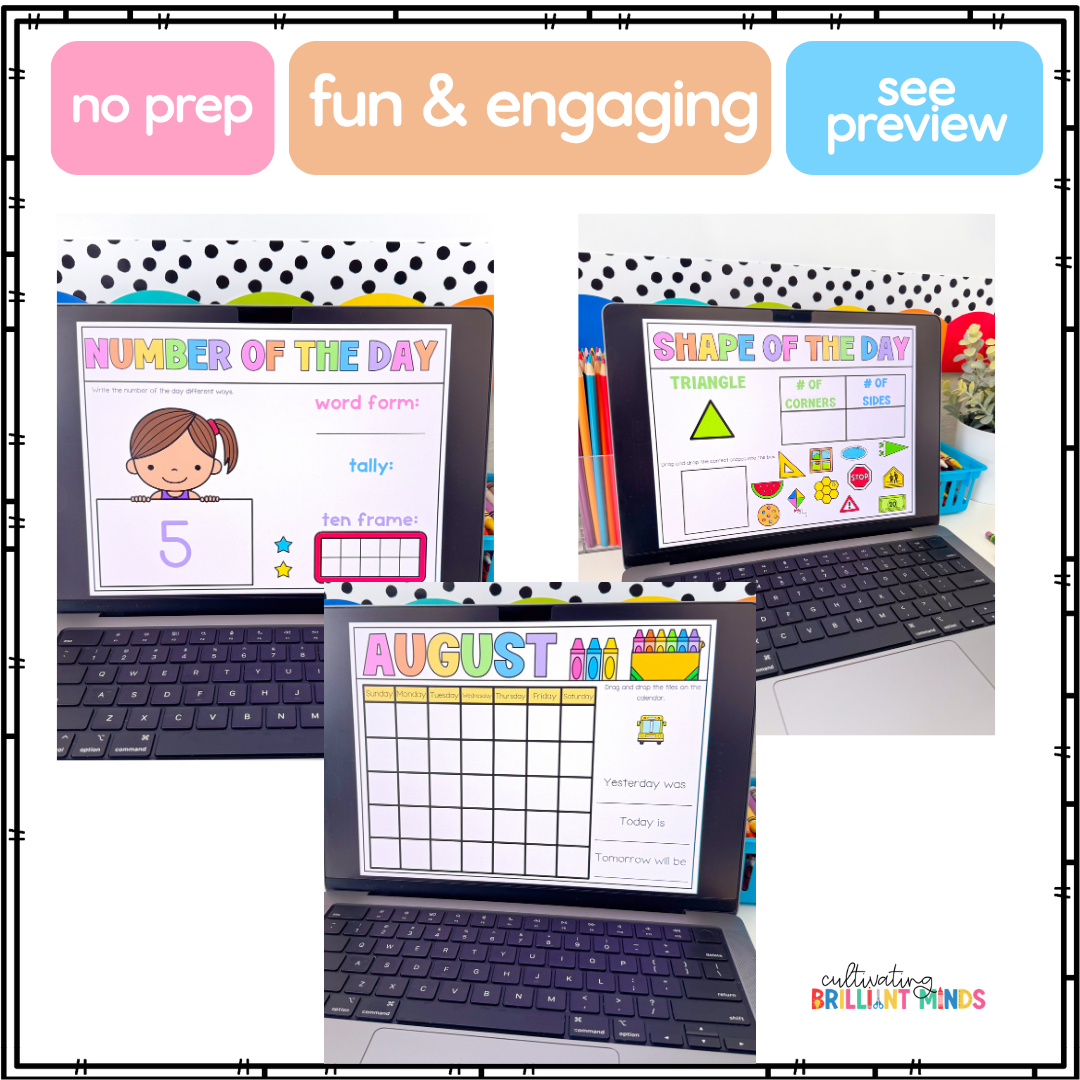 Math Morning Meeting - Cultivating Brilliant Minds math morning meeting slides for august
