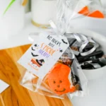 Halloween S'mores Treat Bags on a wooden board