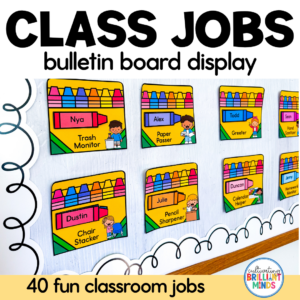 a classroom job bulletin board display