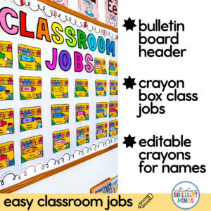 a classroom job bulletin board display