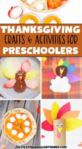 a collage of Thanksgiving Crafts and Activities