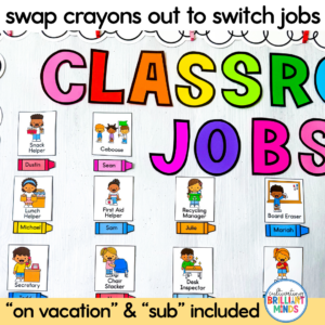 a classroom job bulletin board display