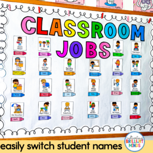 a classroom job bulletin board display