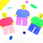 LEGO minifigures made out of construction paper