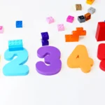 lego math towers with foam numbers 1-5 and the same amount of lego blocks