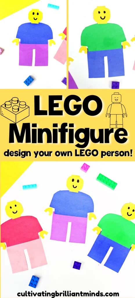 LEGO Minifigure Craft - Cultivating Brilliant Minds LEGO minifigures made out of construction paper