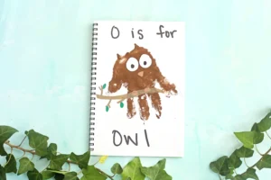 a letter o owl handprint craft that reads "O is for owl"