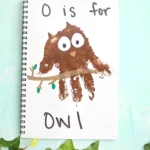 a letter o owl handprint craft that reads "O is for owl"