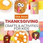 a collage of Thanksgiving Crafts and Activities