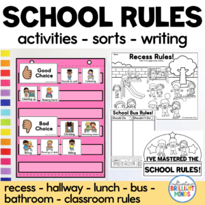activities and worksheets to practice school rules