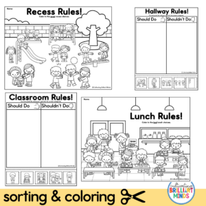 activities and worksheets to practice school rules