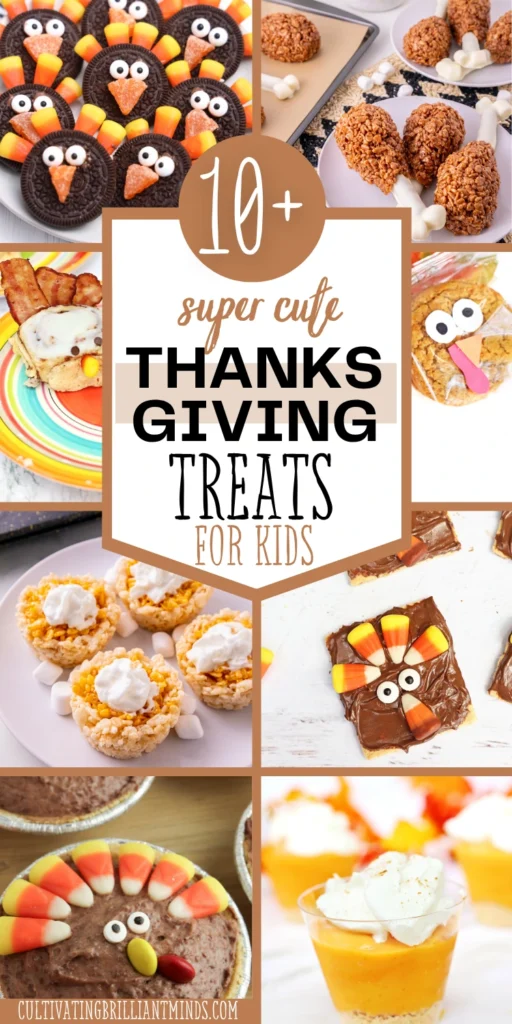 a collage of Thanksgiving Treats For Kids