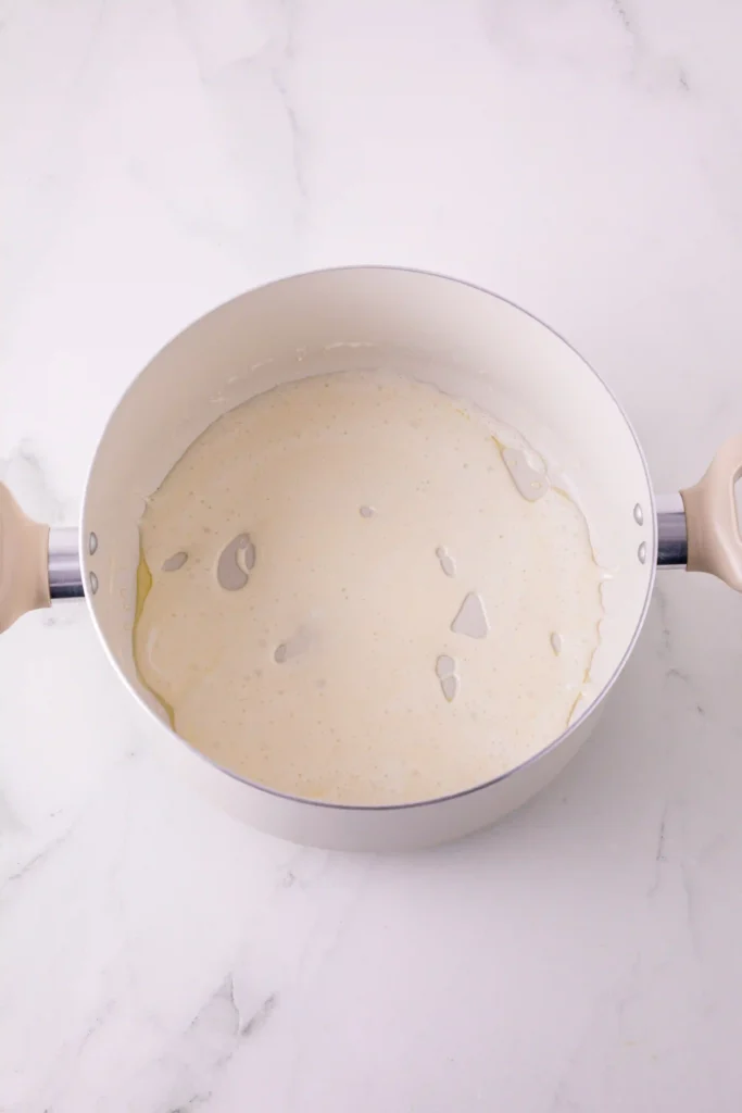 mini marshmallows and butter cooking in a pan