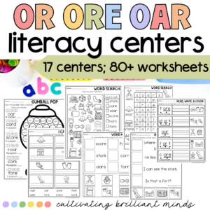 OR, ORE, OAR centers and worksheets
