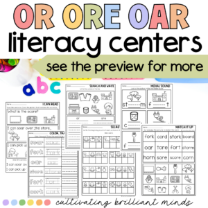 OR, ORE, OAR centers and worksheets