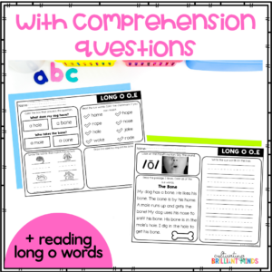 phonics passages the practice long o words