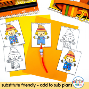Fall Counting to 10 Task Cards