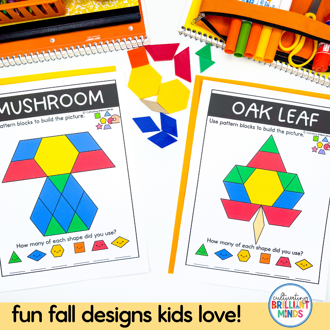 Fall Pattern Blocks - Cultivating Brilliant Minds Fall Pattern Blocks