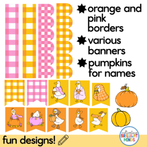 Fall Silly Goose Bulletin Board