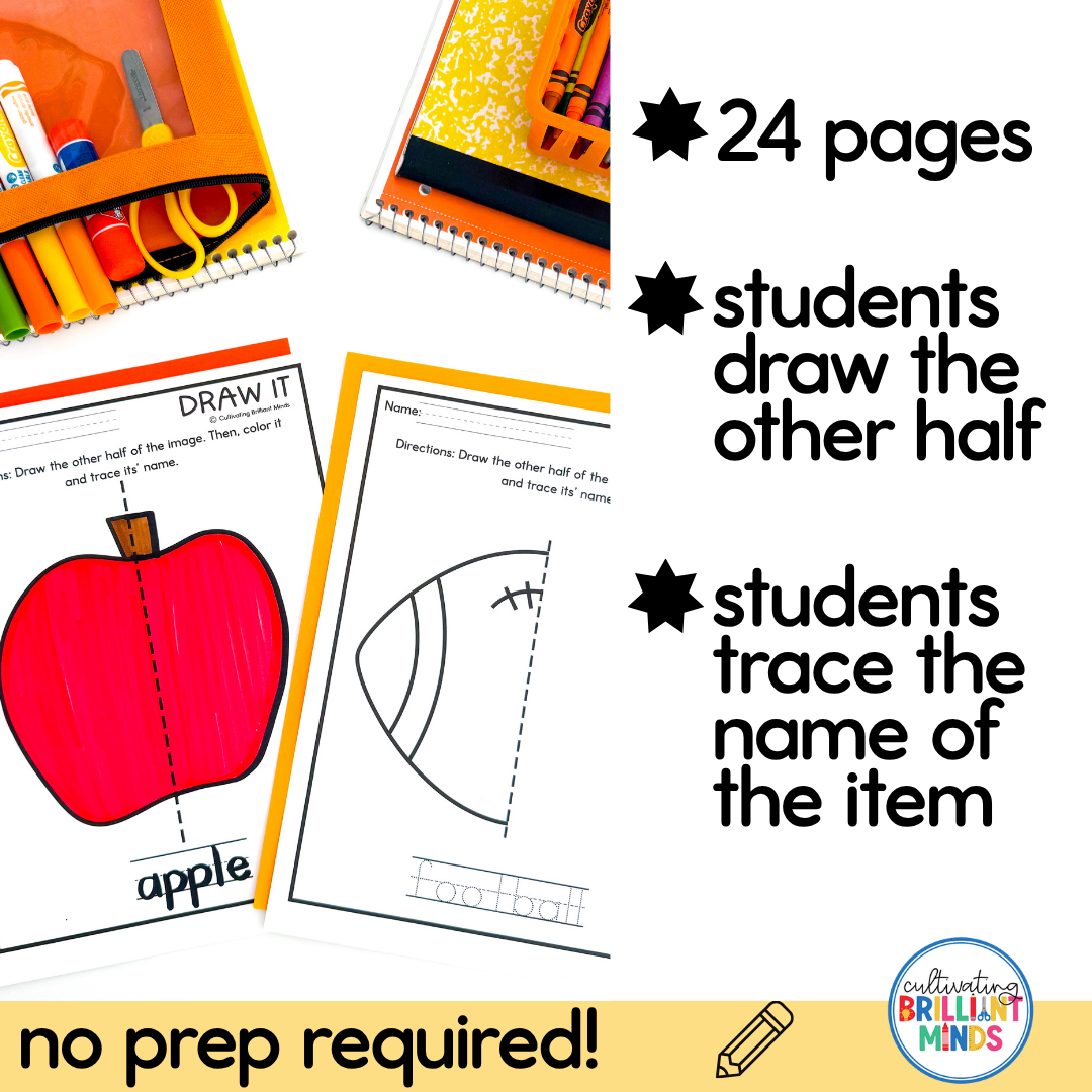 Fall Symmetry Worksheets 2 - Cultivating Brilliant Minds Fall Symmetry Worksheets