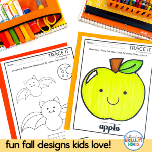 Fall Tracing Worksheets