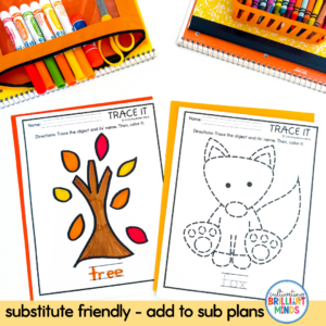 Fall Tracing Worksheets