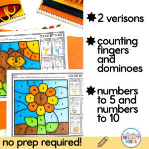 Fall math color by codes