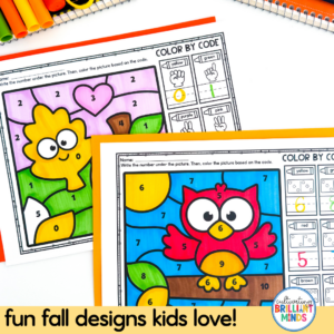 Fall math color by codes