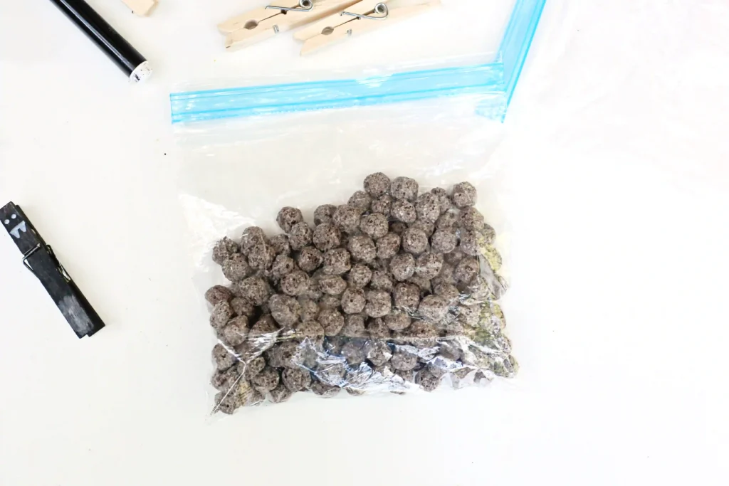 Bat Snack Bags - Cultivating Brilliant Minds Open resealable plastic bag filled with chocolate cereal