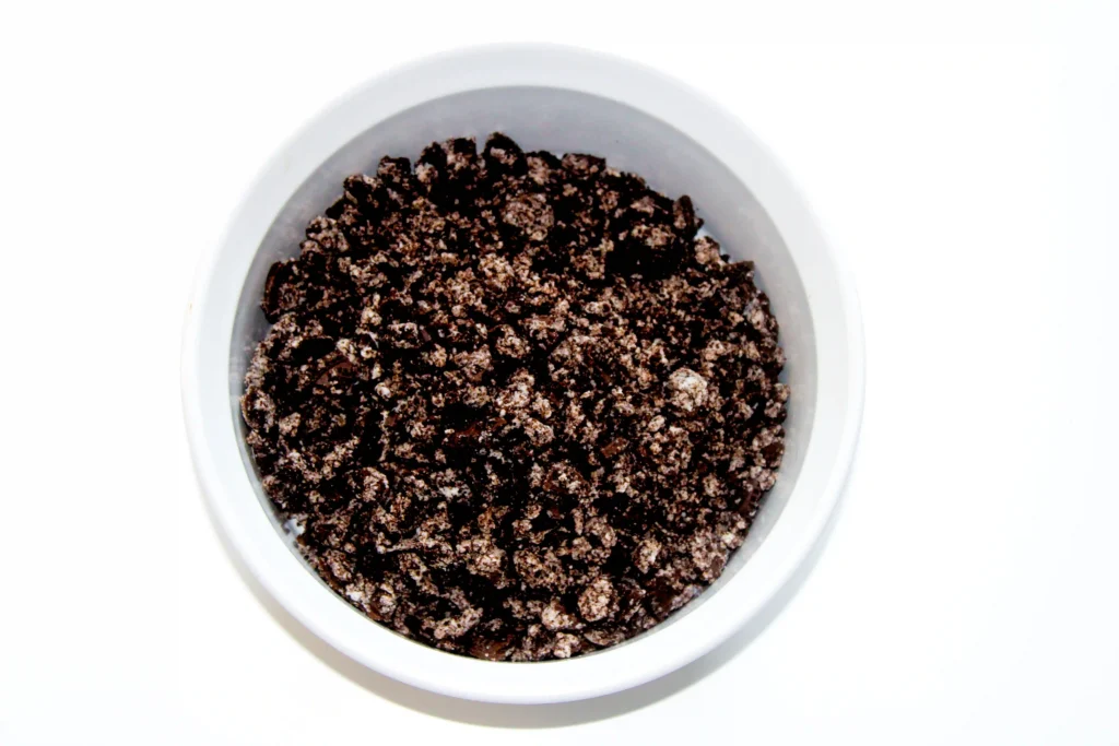 crushed oreos in a cup