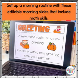 morning meeting slides for october for math