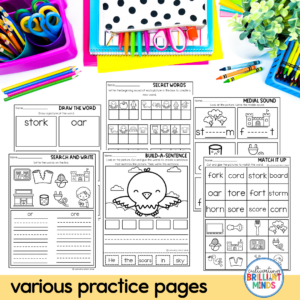 OR ORE OAR Worksheets