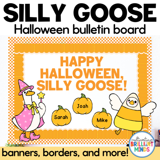 Halloween Silly Goose Bulletin Board Display Door Decor Classroom Decor K-6