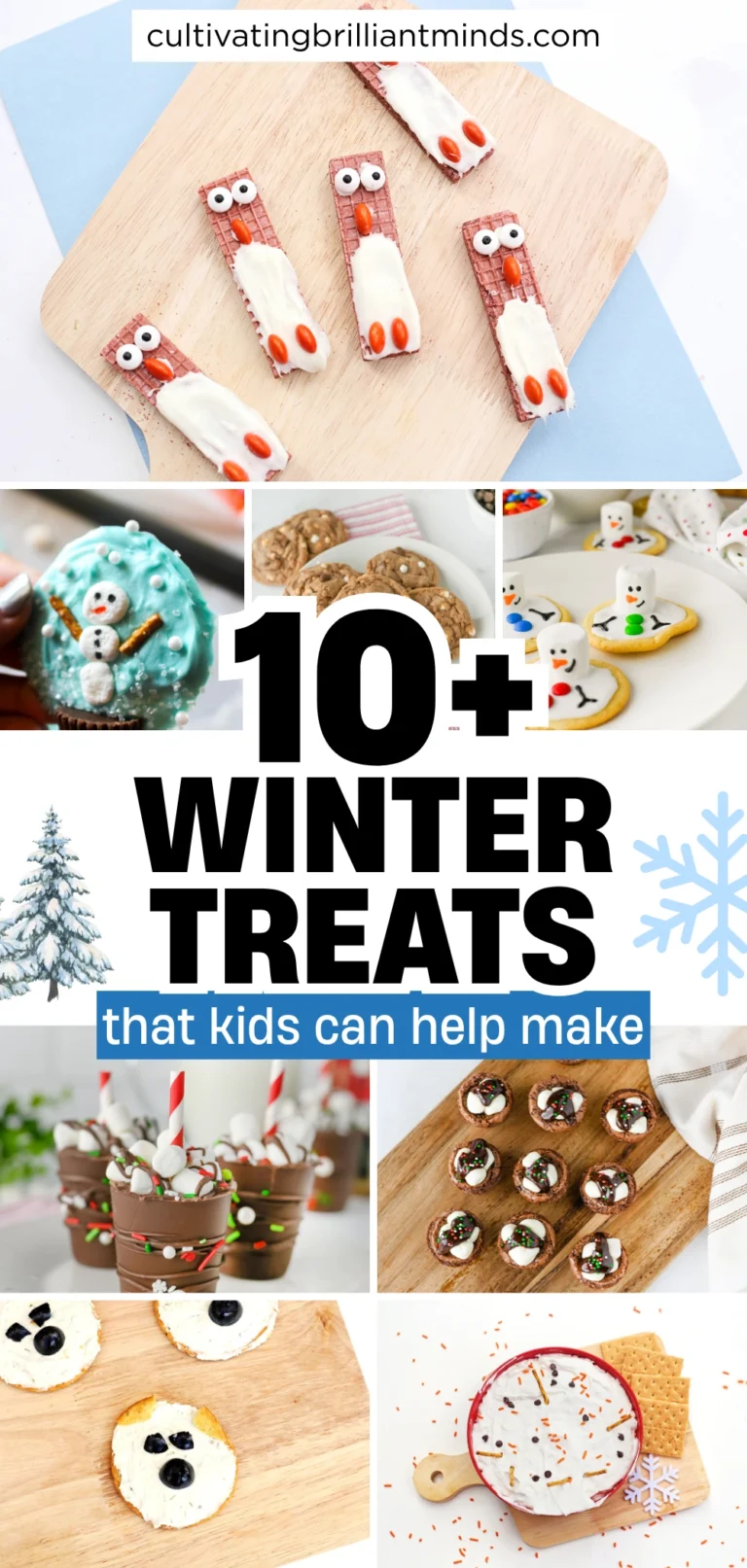 a collage of Winter Treats for Kids